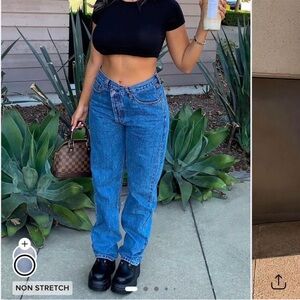 Fashion Nova Blue Straight Leg Jeans